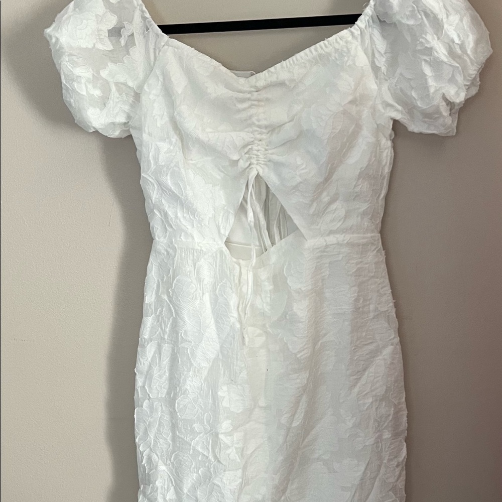 Lulu white off the shoulder long dress